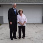 Congressman Daniel Webster with new homeowner in Leesburg