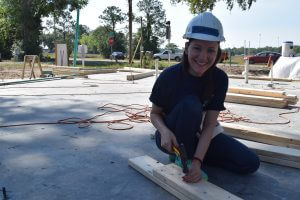 Martha volunteering at Wildwood Women Build site