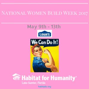 National Women Build Week 2017
