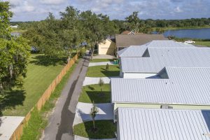 Veterans Village houses drone view