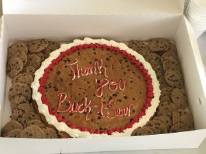 Thank you Buck-i-Serv cookie cake