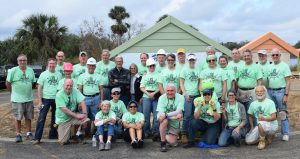 Motley Crew volunteers at the Veterans Village