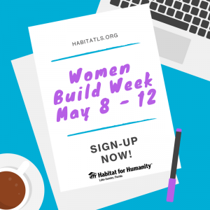 Women Build Week sign up now