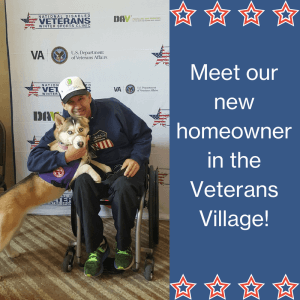 Meet our new homeowner in the Veterans Village!