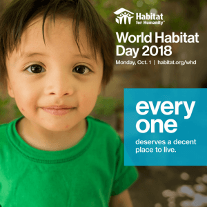 World Habitat Day 2018