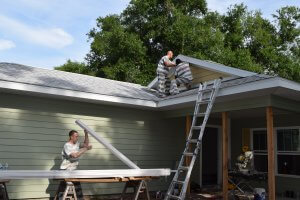 Inmate Construction Academy working on a home in Eustis