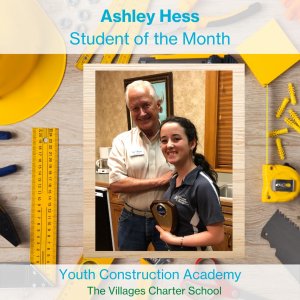 Student of the Month: Ashley Hess from the Youth Construction Academy, The Villages Charter School