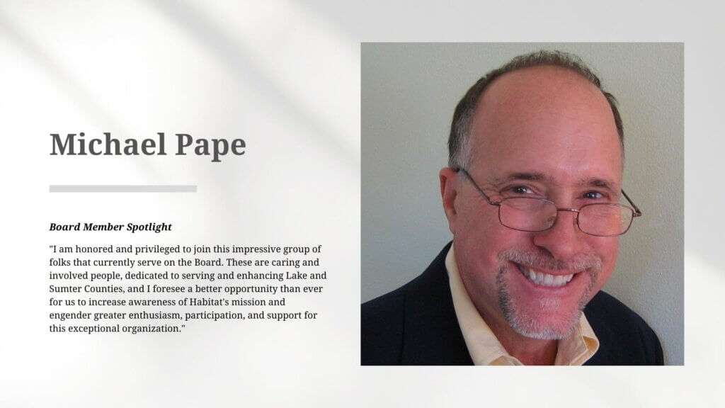 Michael Pape, Board Member Spotlight 2022