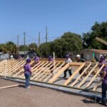wall raising with First National Bank of Mount Dora 2021