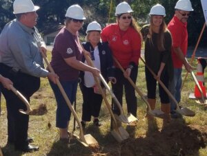 Villagers for Veterans and Habitat for Humanity Lake Sumter break ground on Ashley's House. The home in Eustis will serve as transitional housing for female veterans coming back to civilian life. Submitted photo