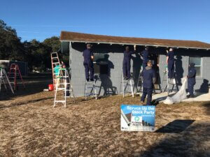 Church of God in Leesburg Spruce Up the Block Party with cadets painting