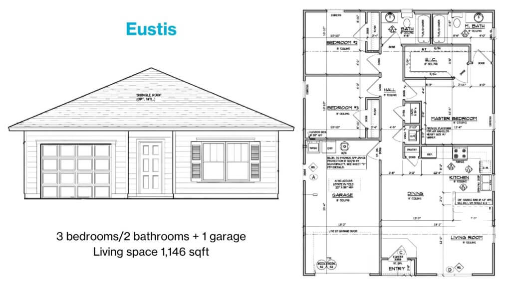 eustis 2022-2023 elevation & floor plan