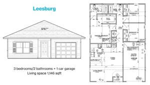 leesburg 2022-2023 elevation & floor plan