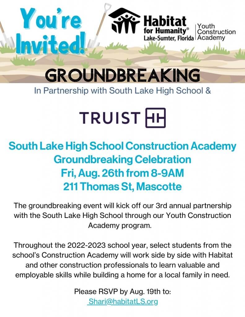 South Lake High School YCA groundbreaking August 2022