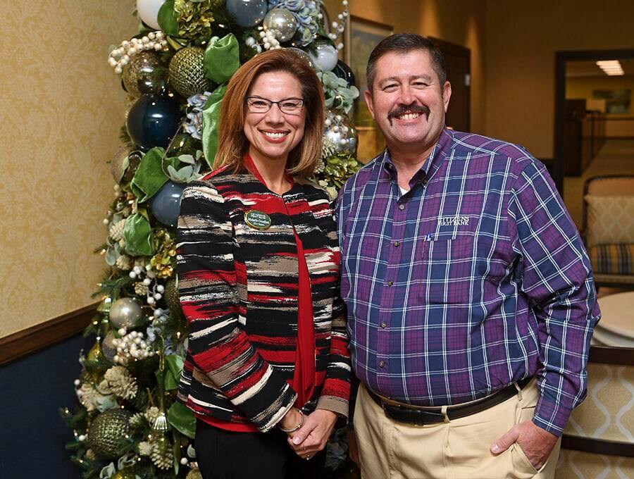 Citizens First Bank’s Michelle Crawford, vice president and marketing officer, and Brad Weber, executive vice president and chief lending officer, have organized a donation drive for Habitat for Humanity of Lake-Sumter.

Photo Credit: Rachel Stuart, Daily Sun
