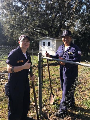 cadets on a Preservation and Repair Project 2023